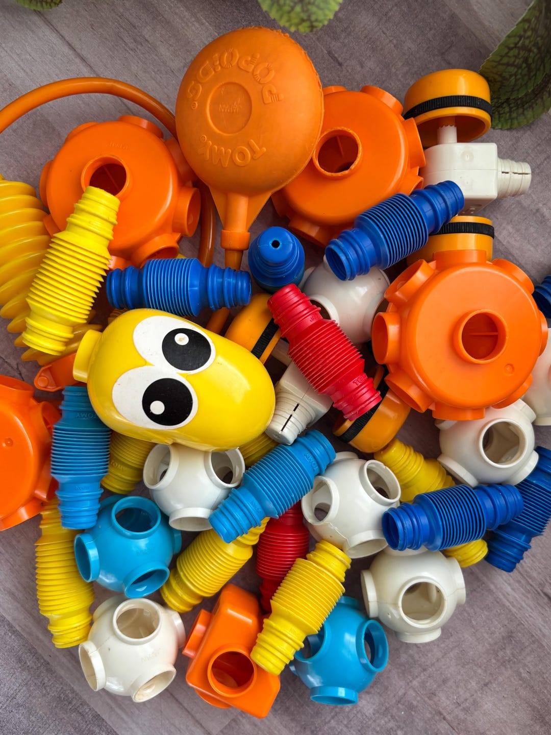 Vintage TOMY Popoids Set • 1980s Air-powered Construction Toy - Etsy