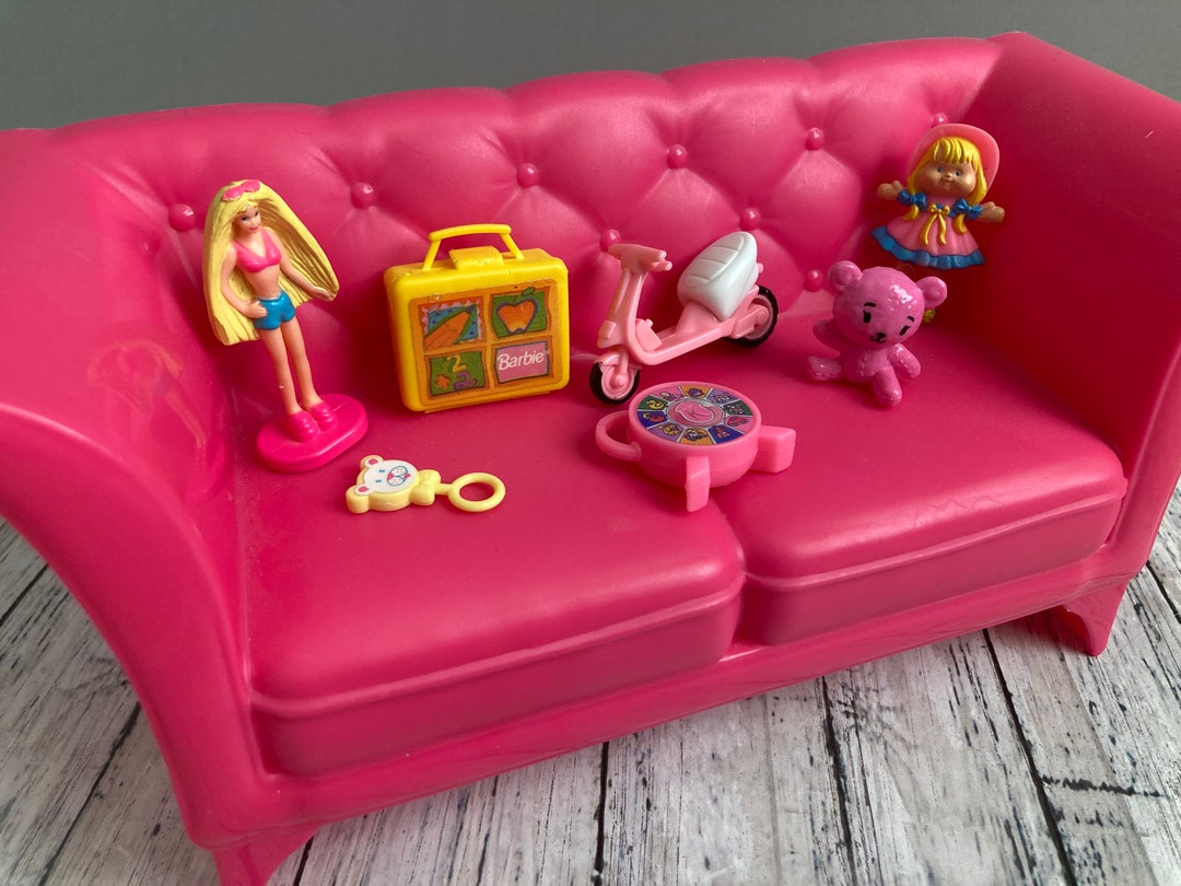 Vintage Barbie Doll House Accessories Mini Barbie Household Baby Items 1990s Barbie Lunchbox and