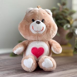 Vintage Care Bears Tenderheart Bear Plush • 1980s Stuffed Animal • Retro Kenner Toy • Nostalgic Collectible Gift