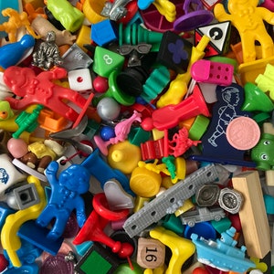 Board Game Pieces Mix • 1/2 lb • 1 lb • 2 lb Lot • Monopoly • Scrabble • Clue • Candyland • Vintage + New • Craft Supplies • BESTSELLER