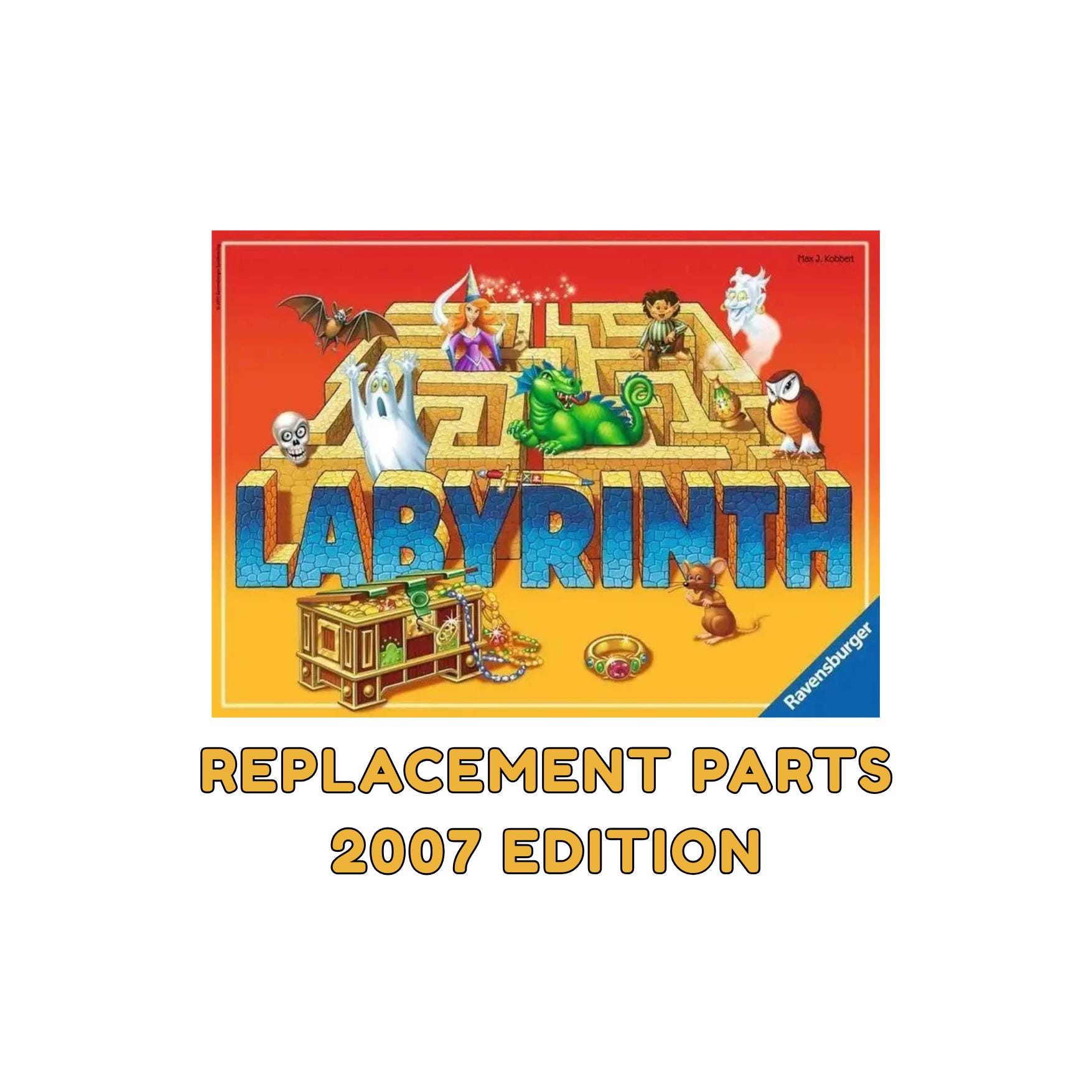 Ravensburger Labyrinth Replacement Pieces * 2002 and 2007 Edition Board Game Parts * Choose Your Own Tile Card Mover * Labyrinth Maze