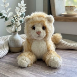 Douglas Cuddle Toys Mischa Orange Tabby Cat Plush • Retired Rare Ginger Kitten Toy