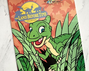 Vintage Land Before Time Paint with Water Coloring Book - 1998 - Landoll's -