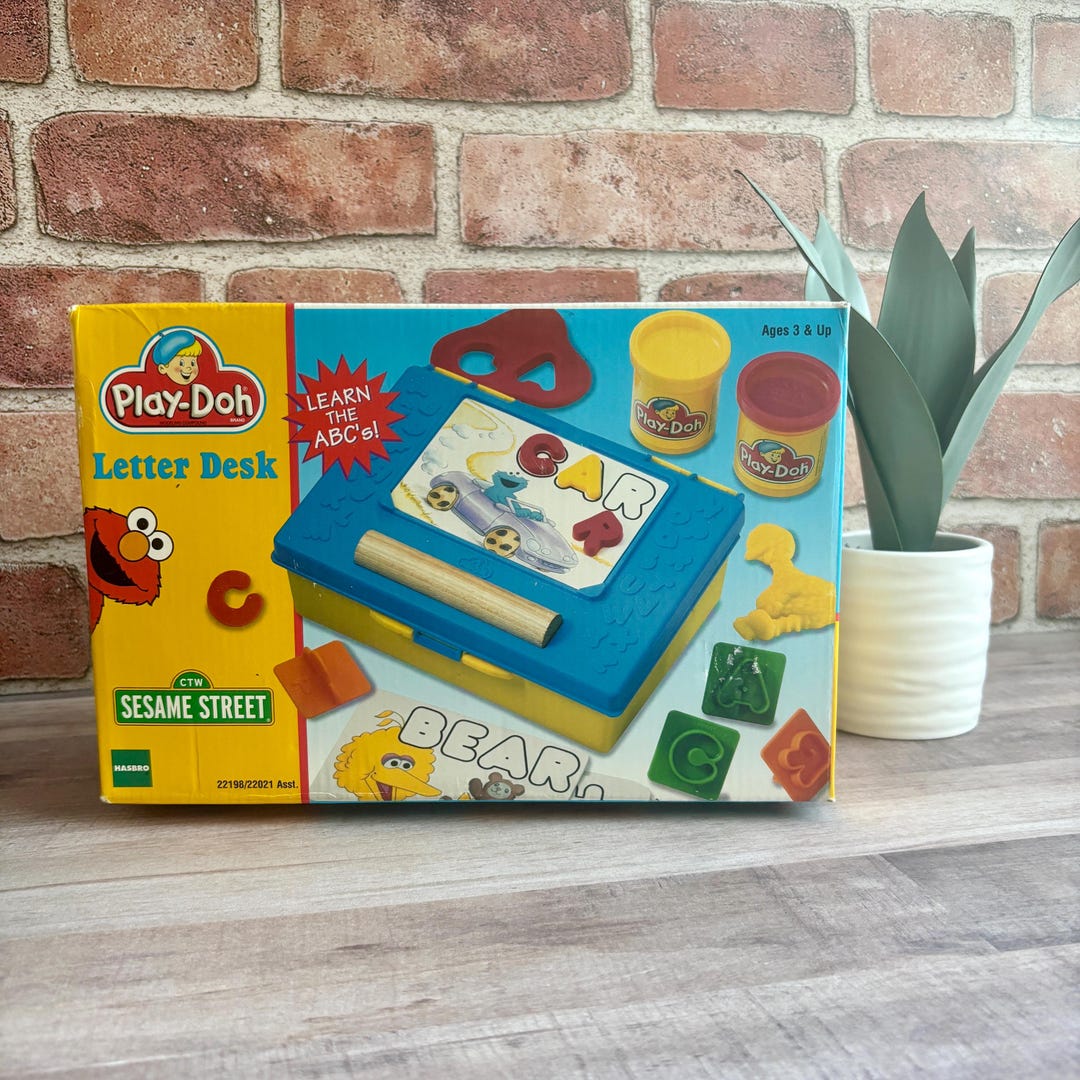 Elmo Desk Vintage Elmo Play-doh Letter Desk - Sesame Street - 1990s Toys - 1998 ...