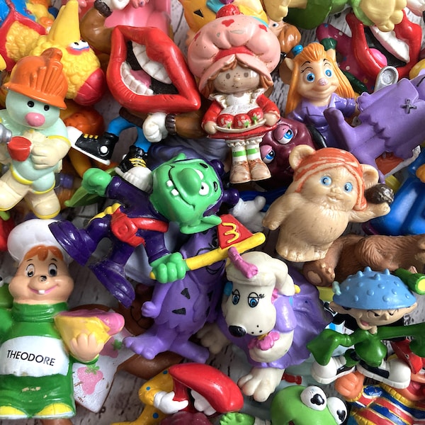 Vintage PVC Cartoon Figures - YOU CHOOSE - 1980s and 1990s - Cereal Box Toys - Happy Meal Toys - Strawberry Shortcake - Muppet Babies - Alf