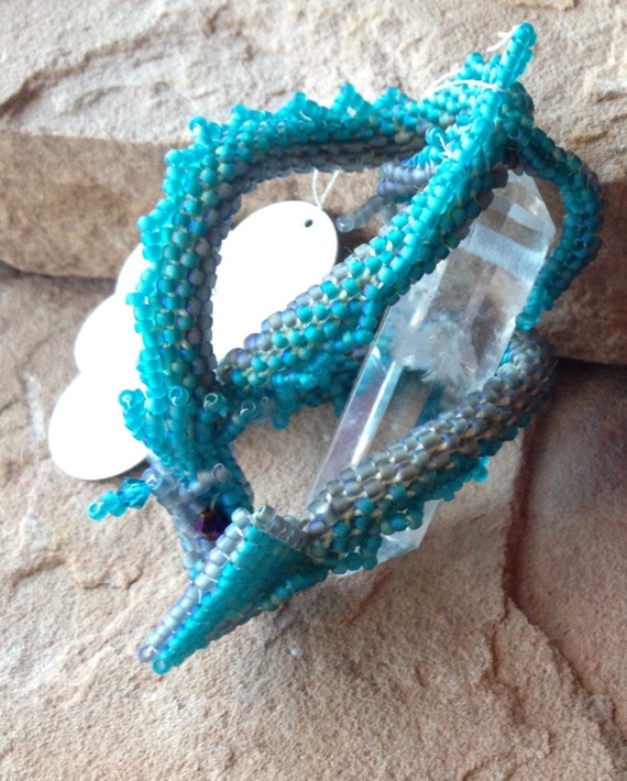 Dragon Suncatcher Teal Grey Crochet Dragon Ceiling Fan Etsy