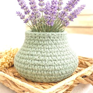 ギフト用かぎ針編み植木鉢カバーの型紙、ボヘミアン風マクラメホルダー（デジタルダウンロード）