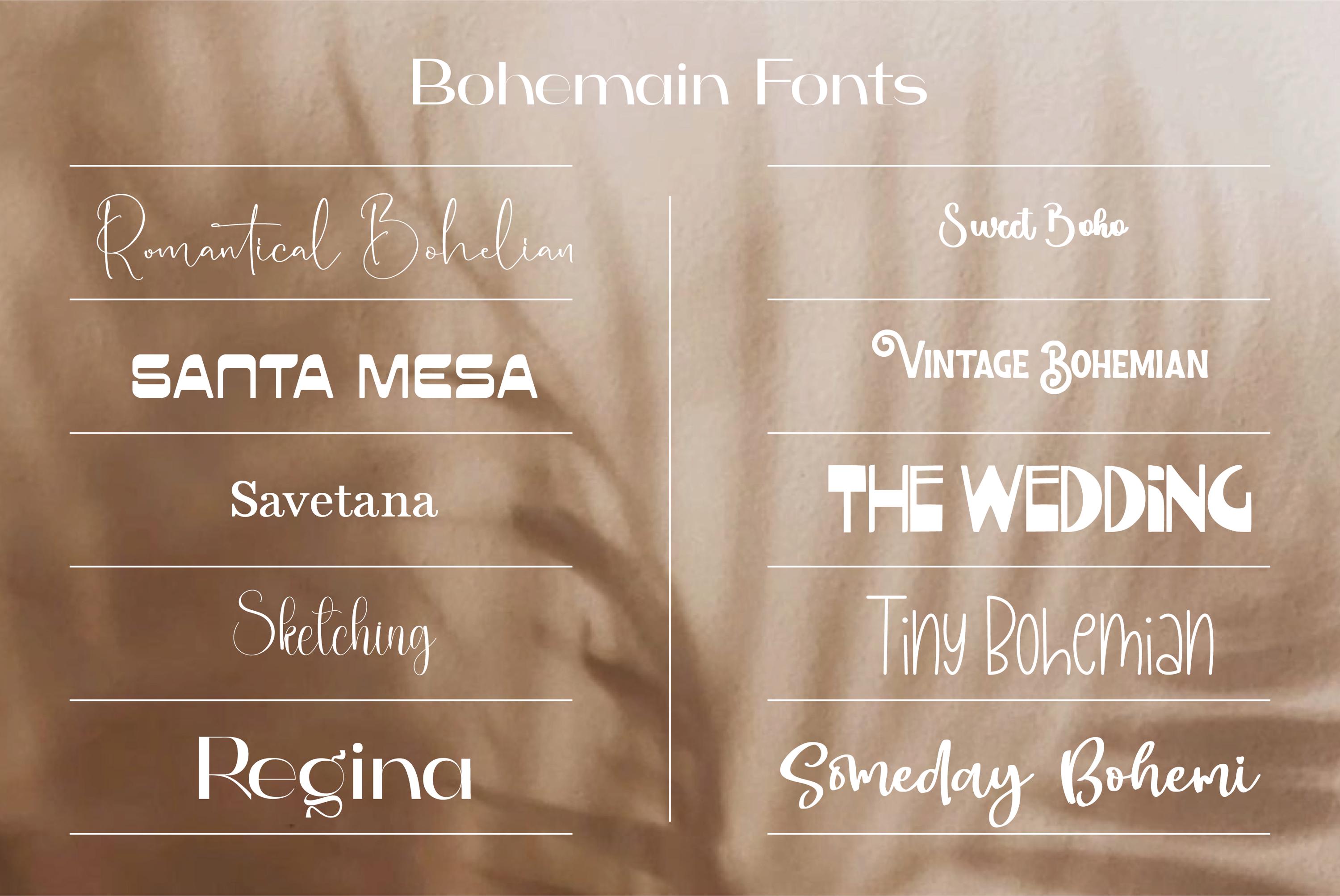 100 Bohemian Fonts Bundle, Boho Script Font Pack, Handwritten ...