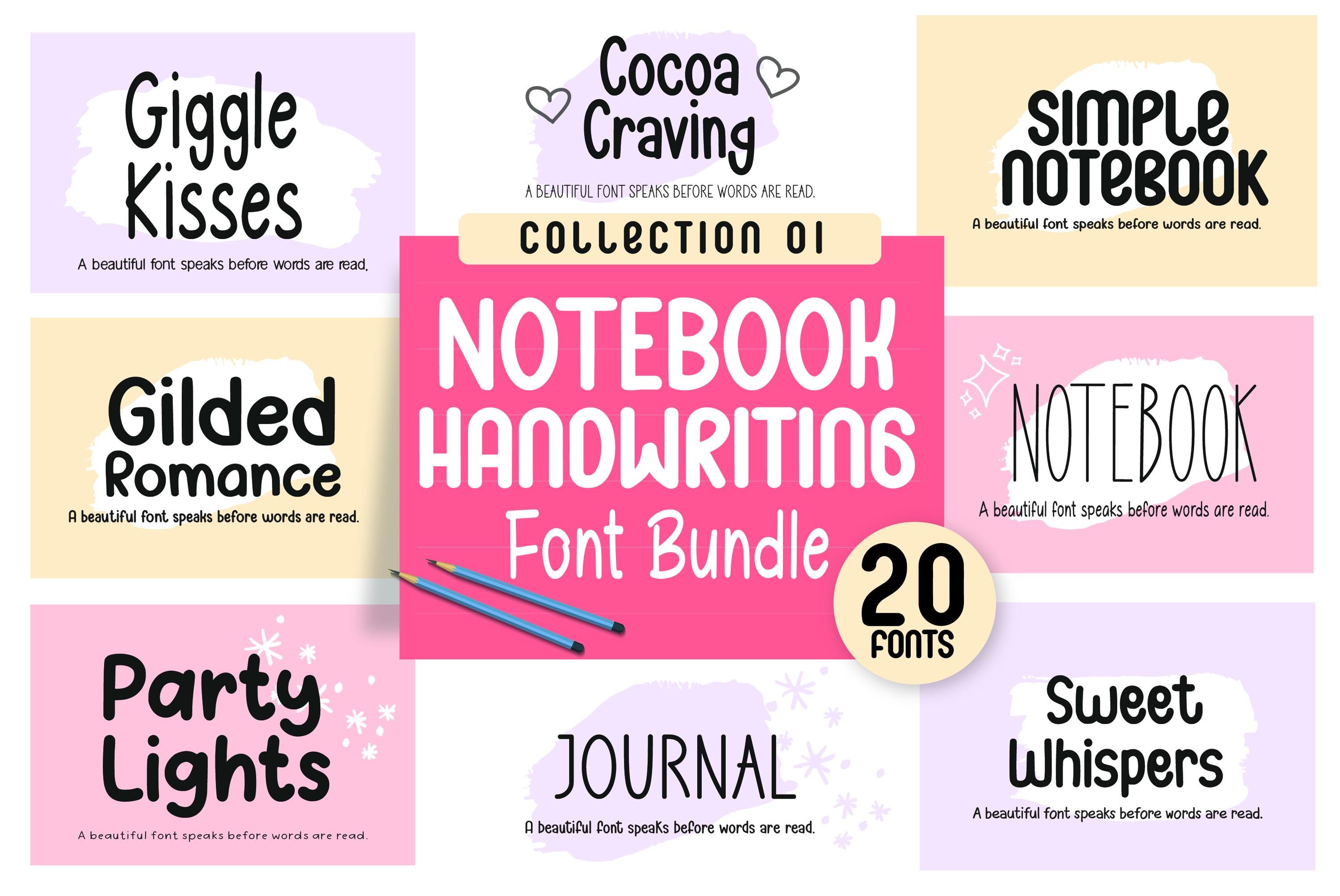 MEGA Handwriting Font Bundle, Decorative Fonts, Font Bundle for Cricut ...