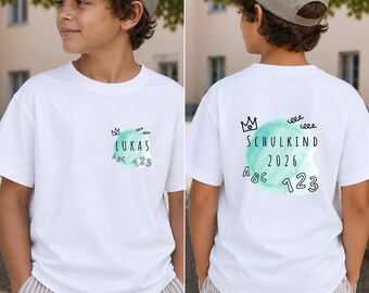 Schulkind 2026 T-Shirt, Personalisierbar, Shirt mit Name & Jahreszahl, Schulkind 2026, Geschenkidee Schulkind, Einschulung Geschenk