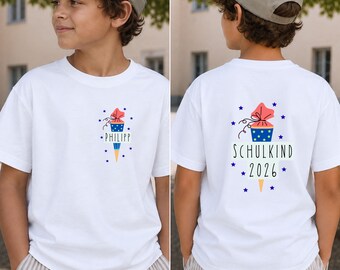 Schulkind 2026 T-Shirt, Personalisierbar, Shirt mit Name & Jahreszahl, Schulkind 2026, Geschenkidee Schulkind, Einschulung Geschenk