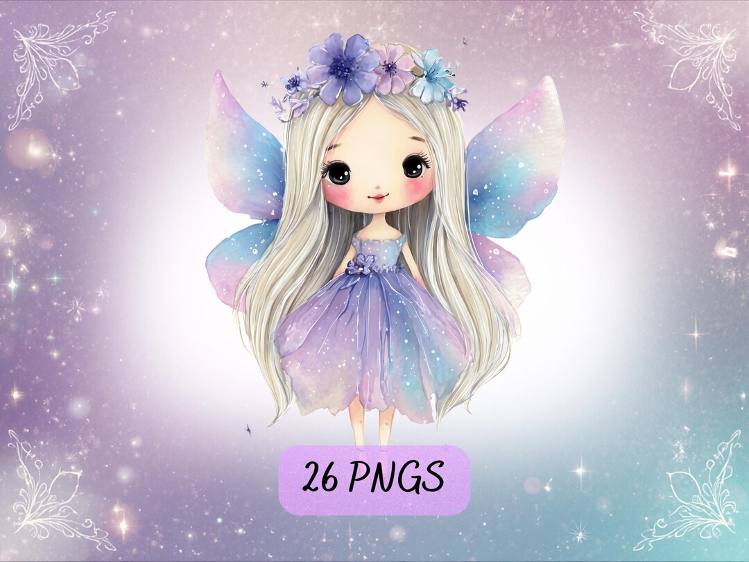 Magical Fairy Clipart PNG, Cute Fantasy Fairies Bundle, Transparent PNG ...