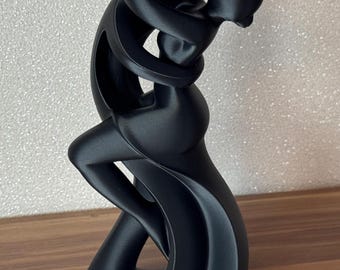 Escultura de una pareja enamorada bailando un tango – Estatua abstracta moderna – Decoración romántica – Regalo de boda o San Valentín