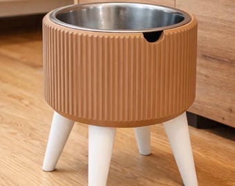 Support de gamelle surélevé pour chien et chat – Porte gamelle design moderne – Support bol animaux imprimé 3D – Décoration maison – Gamelle