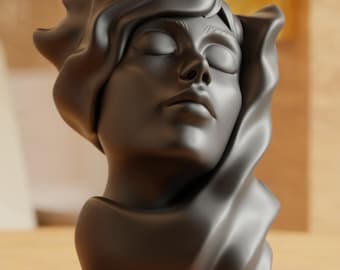 Escultura femenina abstracta en impresión 3D – Estatua minimalista moderna – Decoración artística contemporánea