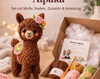 DIY Häkelset Alpaka (komplett)