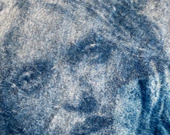 Reneé Rapp Goddess Cyanotype Print, Original Handmade Blue Art on Cotton Rag Paper, A4, Romantic Sapphic Wall Art, Lesbian, Greek Mythology