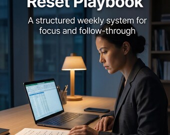 Wekelijkse uitvoering Playbook opnieuw instellen | Focus, prioriteiten en productiviteitssysteem (pdf)