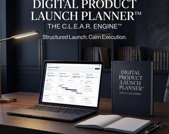 Digitaler Produkteinführungsplaner – C.L.E.A.R. Modul ™ System | Organic Playbook für Solopreneurs | 57-seitiges strukturiertes PDF