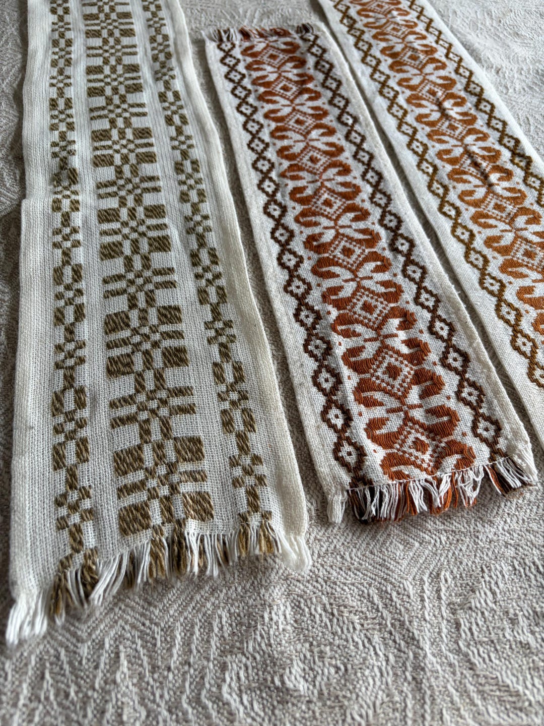 Runner Textiles Images Vintage Scandinavian Woven Table Runner Set – Nordic Folk Pattern ...