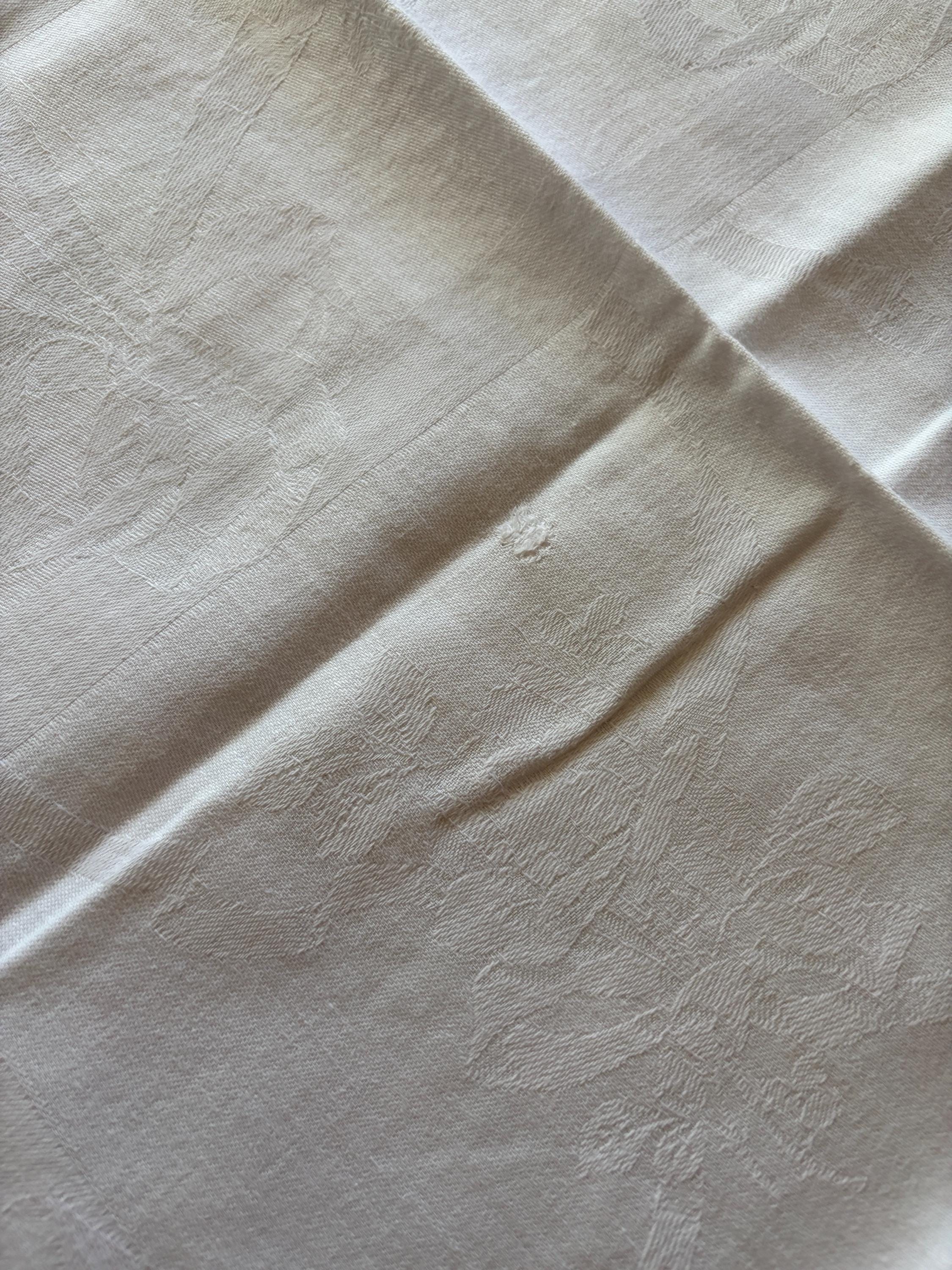 Set of 3 Vintage Swedish Linen Tablecloths – Handmade Lace
