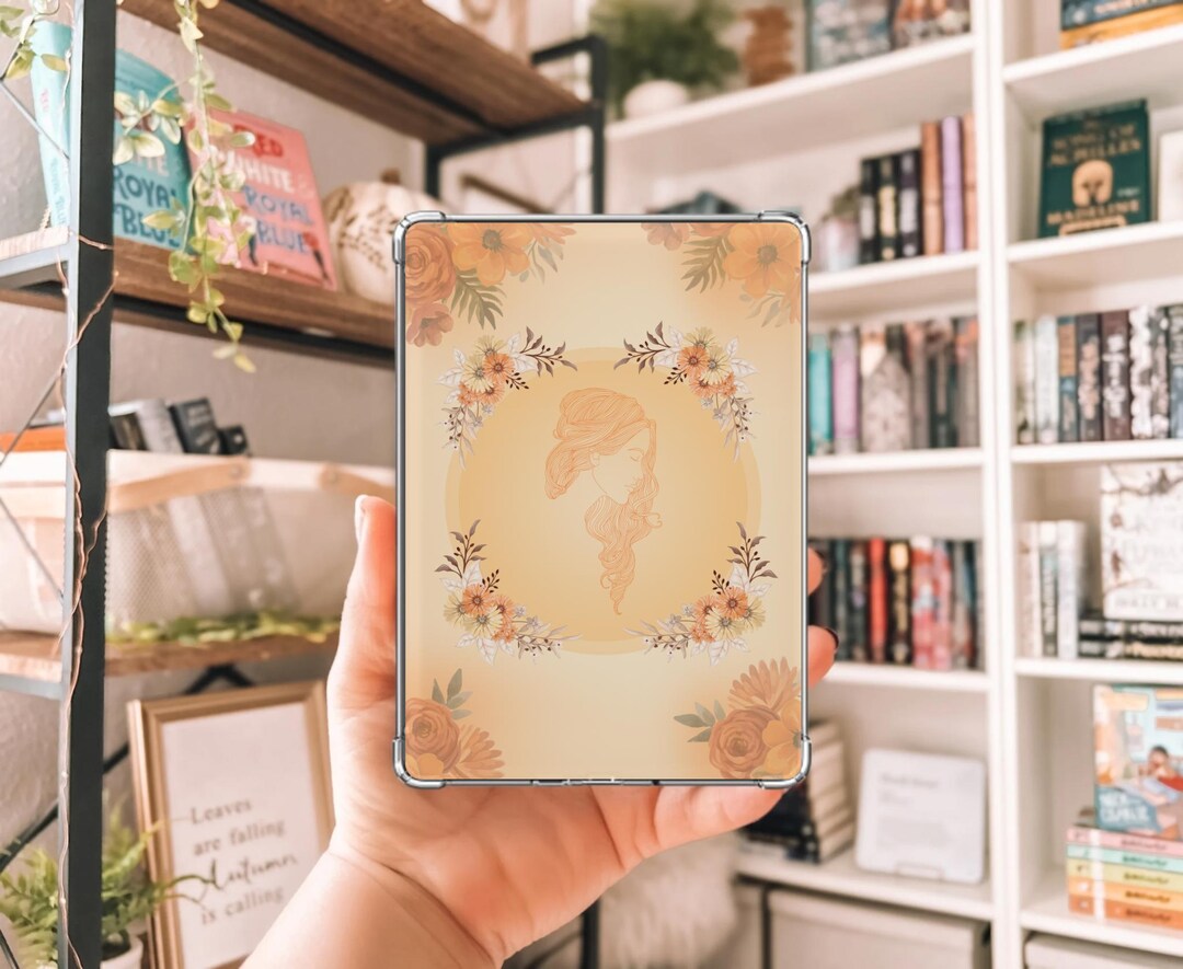 Boho Floral Kindle Insert – Feminine Peach Line Art (digital Download ...