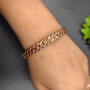 Twisted Copper Bangle – Pure Copper Healing Stacking Cuff, Adjustable Bracelet, Gift For Him
