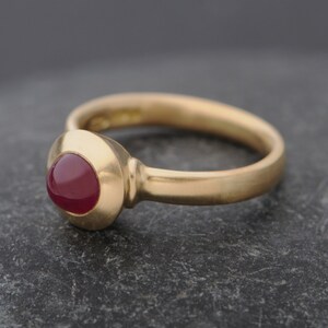 Ruby Ring in 18K Gold, Medieval Style Ruby Ring, Handmade Engagement ...