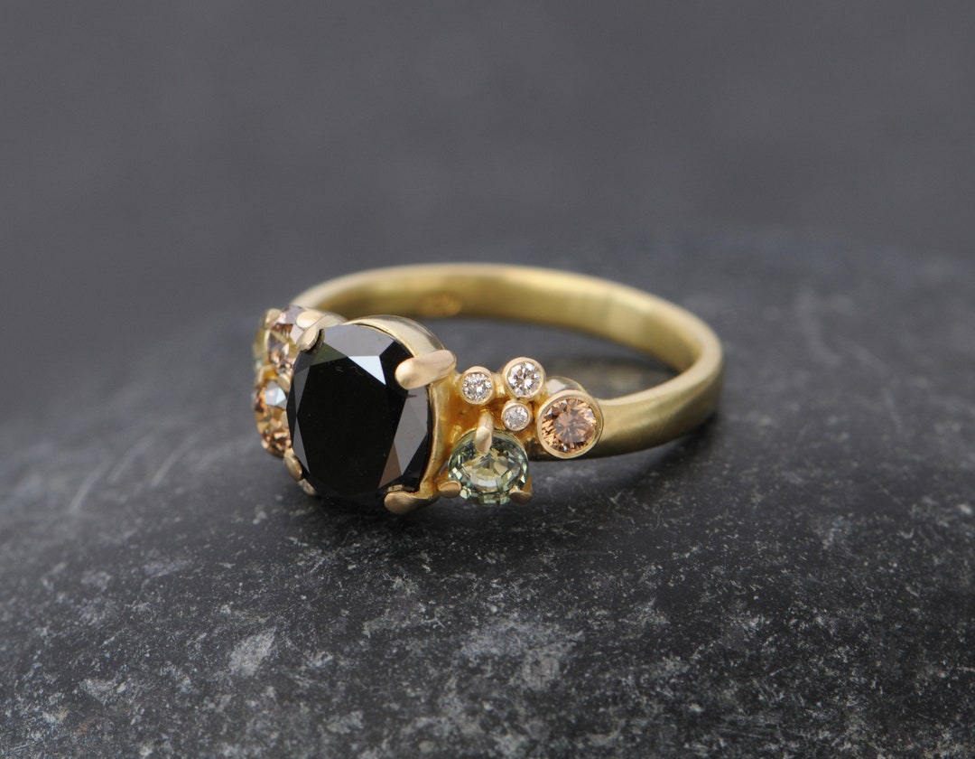 Black diamond on sale cluster ring