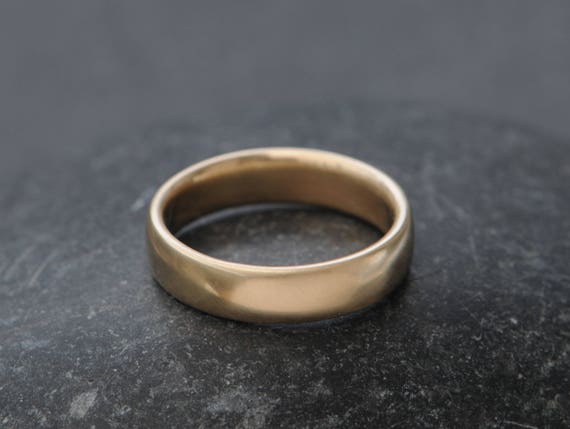 Matte gold mens wedding band clearance