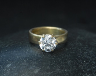 2.5 Carat Lab Diamond Ring in 18K Gold, Ethical Engagement Ring, Gift For Her