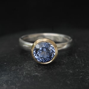 Lab Sapphire Ring, Cornflower Blue Engagement Ring, Gift For Her