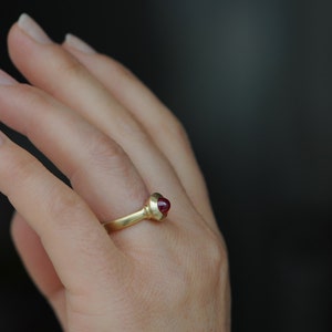 Ruby Ring in 18K Gold, Medieval Style Ruby Ring, Handmade Engagement ...