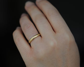 18K Gold Wedding Ring, Recycled Gold Ring, Wedding Band For Her
