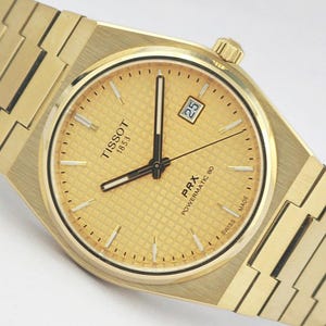 Tissot PRX Powermatic 80 Swiss Made Ref. T137.407.33.021.00 Yellow Gold Dial preowned Mint Condition barely used