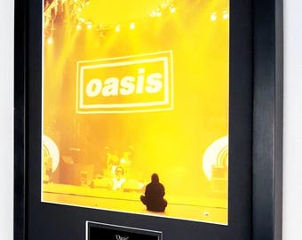 Inserto del programma originale incorniciato e montato degli Oasis - Be Here Now Tour 1999