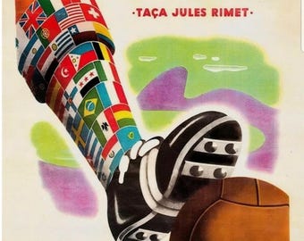 Poster incorniciato della Coppa del Mondo Brasile 1950 - Sembra incredibile GRANDE