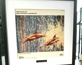 Copertina originale del 1989 di The Stone Roses Fools Gold, incorniciata e montata