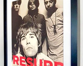 Poster originale dei Stone Roses del 2012, incorniciato e montato, pubblicato da NME.