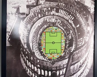 Poster incorniciato dei Mondiali Italia 90 - Sembra incredibile GRANDE