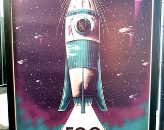 Poster incorniciato in edizione limitata formato A2 dei Foo Fighters