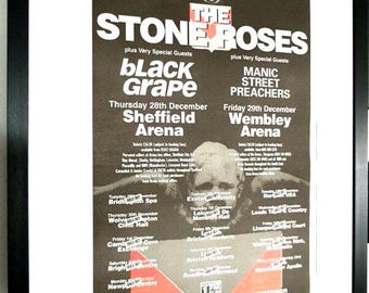 Póster original de The Stone Roses de 1994 de NME, enmarcado y montado.