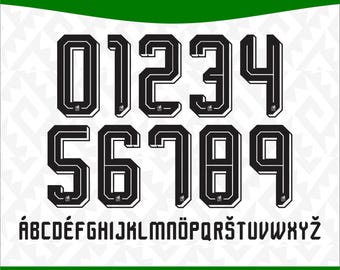 Mexico Away Font SVG, Soccer Jersey Alphabet, Football Shirt Cricut Cut File (Instant Download)