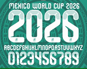 Mexico World Cup 2026 Font, Football Jersey Style (Digital Download)