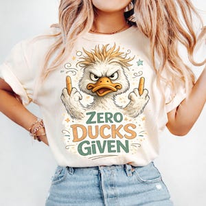 Zero Ducks Given PNG: Angry Duck Attitude Humor png Sarcastic Quote Design (Digital Download)