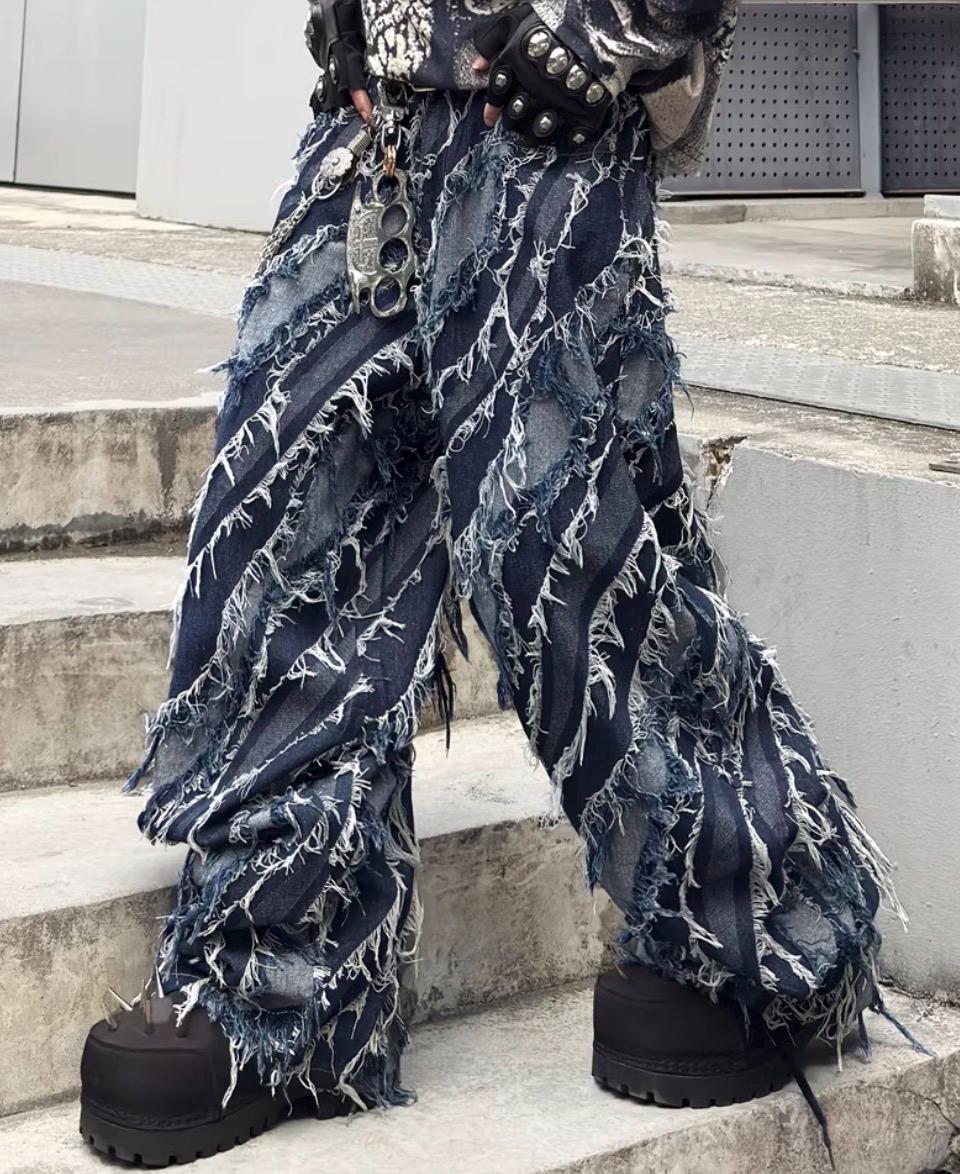 メンズ 90s baggy slacks with drawcord ITALY