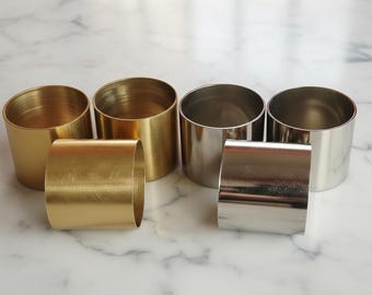 Virolas de latón y plata para bastón: collares para bastón, juego de 6