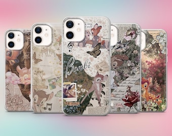 Bambi Phone Case Disney Cute Deer Cover for iPhone 17e, 16, 15, 14, 13 Samsung S26, S25Fe, S23, A57 Pixel 10A, 10ProXL, 9A, 8A