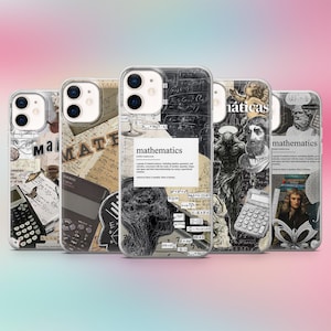 Matematiktelefonskal Matematik Naturvetenskap Skal för iPhone 17Pro, 16, 15, 14, 13 Samsung S26, S25Fe, S23, A57 Pixel 10A, 10ProXL, 9A, 8A, 8Pro