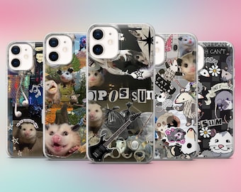 Opossum Phone Case Possum Meme Cover for iPhone 17Pro, 16, 15, 14, 13 Samsung S26, S25Fe, S23, A57 Pixel 10A, 10ProXL, 9A, 8A
